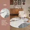 Tapete luxuoso e de alta qualidade para sala de estar, sofá, mesa de centro, tapete de quarto, resistente à sujeira e fácil de manter, tapete de chão redondo antiderrapante