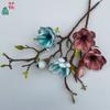 Pintura de Magnólia com Três Cabeças Phalaenopsis com Três Cabeças Decoração de Paisagem Interna para Casa Flor Artificial Layout de Fundo Externo Flor de Seda