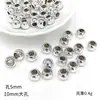 Contas Redondas Acrílicas Galvanizadas UV com Furo Grande Contas Soltas DIY Colar Pulseira Corrente de Bolsa Acessórios para Roupas Contas Tchecas