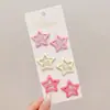 Pinzas para el cabello infantiles de moda con forma de estrella, versátiles y no dañan el cabello, juego de pasadores para arreglar mechones sueltos y flequillo, accesorios para el cabello para niñas