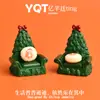 Cojín Árbol de Navidad Yqt Sofá Silla Escena Miniatura Adornos Decoración Navideña Adornos de Manualidades Navideñas de Resina DIY