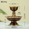 Copa Cubo India Cobre Rojo Chapado en Oro Mini Buda Copa para Servir Copa de Suministro de Agua Suministros para Servir en Casa Buda Frontal Patas Altas Copa de Vino para Ofrenda