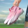 Fábrica de atacado novos sapatos de futebol de cano alto masculino grama artificial TF unhas quebradas sapatos de treinamento planos tênis meias boca