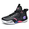 Tênis de Basquete Novo Couro Fivela Rotativa Sapatos Infantis Tênis de Basquete Juvenil tênis Esportivos Práticos para Pais e Filhos