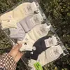 Calcetines Deportivos de Malla de Algodón de Cintura Baja para Mujer Qianzufang, Tejidos a Máquina, Serie Gris Nube, Versátiles, 26 Primavera/Verano