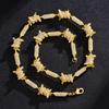 Colgante de Cadena de Alambre Full Diamond Europeo y Americano Transfronterizo Hip-Hop Irregular 3D Aleación Infinito Cadena Cubana Joyería