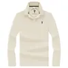 Nueva camiseta de manga larga para hombre, adecuada para hombres de mediana edad y jóvenes, con diseño polo de cuello camisero, hecha de algodón mercerizado, adecuada para primavera y otoño, cómoda y amigable con la piel para uso de negocios