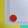 Juguete de comida de simulación DIY, rodajas de fruta, rodajas de sandía, pasador hecho a mano creativo, material para zapatos con agujeros, accesorios de joyería de resina