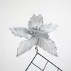 Clip de flor de Navidad de terciopelo de 18 cm estilo decoración navideña arreglo de boda árbol de Navidad flor artificial venta al por mayor