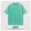 Qianyi clothing camiseta retro americana pesada 230g manga curta masculina e feminina moda de verão marca batik lavado top desgastado