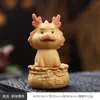 Pet de Chá do Zodíaco em Argila Roxa Giratório Ornamento Criativo Mesa de Chá Giratória Mesa de Chá Brinquedo de Chá Decoração de Mesa de Escritório