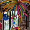 Montaje de Decoración de Graduación para Escena de Salón de Clases de Jardín de Infancia con Globos de Fuegos Artificiales de Tira Larga de Dopamina Coloridos