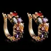 Joyería de deseos transfronteriza Weiya Cristal de Mona Lisa Zircón Hebilla de oreja para dama Pendientes populares europeos y americanos al por mayor