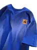 Talla Grande Fat mm 150 kg Tendencia Nacional Camiseta de Algodón Puro de Manga Corta para Hombres y Mujeres Verano Estilo Hong Kong Sencilla Pareja Holgada Versátil Media Manga