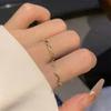 Anel simples Dongju elegante de abertura de nicho com diamante estilo Ins, anel de design super, anel feminino de vento frio, luxo leve