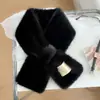 Súper Cálido~ Bufanda para Mujer en Otoño e Invierno Tela Ins Etiqueta de Tela Estilo Coreano Versátil Cruzada Imitación Piel Conejo Rex Piel Felpa Protector de Cuello