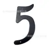 10cm negro 3D tridimensional número de casa digital de metal aleación de aluminio 4 pulgadas transfronterizo