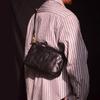 Bolso bandolera de piel de vaca curtida vegetal de primera capa para hombre, de piel auténtica, estilo vintage, hecho a mano, estilo desgastado y sencillo.