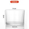 Vaso de Vidrio Grueso Simple para Velas Vaso de Vidrio Transparente para Velas Vaso para Velas de Aromaterapia DIY Adornos para Portavelas de Dormitorio