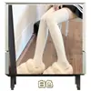 Calcetines de invierno a rayas blanco leche calcetines para la pantorrilla femenina jk estilo puro grano vertical calcetines de tubo medio calcetines japoneses hasta la rodilla calcetines apilados
