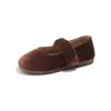 Zapatos de Princesa Negros para Niñas Estilo Nuevo Primavera 2026 Zapatos Pequeños de Cuero Rojos para Niños Zapatos Mary Jane de Suela Suave Zapatos Planos para Bebé