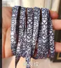 Zapatos Blancos de Degradado Colorido con Estampado de Patrón Arcoíris de Doble Capa, Cordones Brillantes, Cordones Multicolor al por Mayor Personalización