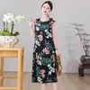 Vestido de algodão e seda sem mangas para mulheres, novo estilo de verão, camisola de algodão e seda de alta qualidade e da moda, adequado para usar em casa e ao ar livre, vestido regata de algodão artificial