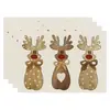 Amazon Manteles Navideños Muñeco de Nieve Árbol de Navidad Manteles Decoración de Mesa de Comedor Occidental Manteles Aislantes Fiesta Navideña
