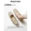 Mules com Design Patchwork Estilo Retrô Tecido Aumento de Altura Bico Fechado para Mulheres 2026 Nova Coleção Primavera/Verão Estilo Inspirado em Chanel