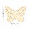 Artesanato de madeira criativo pequeno pingente DIY Corte a laser branco em bruto pintado 0,25 Desenho animado de corvo borboleta