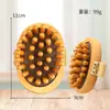 Popular Cepillo de Masaje de Acupresión de Madera de Haya con Cojín de Aire para Cabeza, Abdomen, Cintura y Abdomen, para Despejar los Meridianos del Hígado y la Vesícula Biliar, Peine Masajeador de Madera Maciza