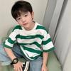 Camiseta de Manga Corta de Algodón Puro para Niños y Niñas Verano Manga Media Nueva Camiseta Holgada y Guapa de Cuello Redondo para Niños Medianos y Grandes Moderna