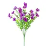Combinação de Flores Artificiais Falsas Mais Vendida na Amazon Flores de Eucalipto Simuladas Plantas Verdes Decoração de Interior Flores de Grama de Primavera Pequenas