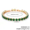 Pulsera redonda transfronteriza 6.0 con hebilla de extensión multicolor, joyería femenina de alta calidad, pulsera de circonita de color, venta al por mayor para mujer