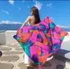 Lago Salado Chaka Noroeste Grande Turismo Estilo Étnico Bufanda Bufanda Nueva de Verano para Mujer Playa Marina Chal Protector Solar Delgado