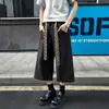 Verão 2026 Novo Estilo Calça Cropped Desconstruída Patchwork Calças Casuais Masculinas Estilo Old Money Caimento Solto Tamanho Grande