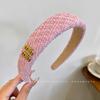 Diadema marrón con calavera en la parte superior para otoño e invierno, diadema retro francesa para mujer, pinza para el pelo antideslizante para lavarse la cara, nuevo tocado para coleta de celebridad de Internet