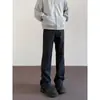 2025 Pantalones de calle altos de verano nuevos americanos negros de primavera y otoño pantalones casuales rectos micro-pantalones una generación de pelo
