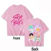 Talla Europea TransfronterizaPopular Kpop Cazador de Demonios Algodón para Padres e Hijos Camiseta de Cuello Redondo para Niños y Niñas, Manga Corta para Hombre