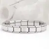 Aliexpress Más Vendido Pulsera Modular de Acero de Titanio Italiana, Módulo Completo de Acero Inoxidable Joyería DIY Compra al por Mayor