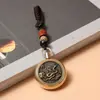 Llavero Giratorio del Zodiaco Chino de Latón Pieza de Mano para la Riqueza Colgante para Coche Colgante de Regalo al por Mayor Adorno