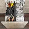 Gabinete Cesta de Cocina Cesta para Condimentos Cesta para Condimentos de Gabinete Estrecho Tipo Cajón Estante Soporte Integrado Gabinete de Cocina Azul Fábrica