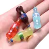 Mini simulación resina Cola Fanta Sprite colgante DIY pendientes collar llavero Accesorios Mayoreo