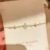 Pulsera estilo coreano ins de circonita con estrella y flor, única y elegante, lujo ligero con un toque de alta gama, joyería exquisita