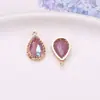 Ninho de Pássaro de Cobre Banhado a Ouro Garra de Cristal Diamante Pingente Gota de Água Mocha Acessórios de Roupa DIY Colar Brincos Pingente Joias