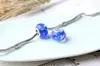 Huiyue brillante Joker azul manchado esmalte de color cuentas de agujero grande joyería accesorios con cuentas fabricantes al por mayor