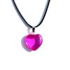 Comercio exterior colgante de amor cadena para la clavícula corazón de color vidrio cuerda de cuero collar gargantilla personalidad todo lo combina dulce fresco estilo collar