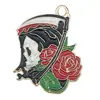 Transfronterizo 125 Goteo de aceite Fantasma de Halloween Calavera Murciélago Muerte Colgante DIY Pulsera Llavero Colgante de Joyería