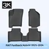 Adecuado para Fiat Fastback Híbrido 2025-2026 Alfombrillas de Piso 3D para Todo Clima de TPE