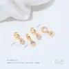 Pingente de Peixe Círculo de Cobre Banhado a Ouro 14K Zircônia Pequeno Círculo Charme Pulseira DIY Feita à Mão Colar Acessórios de Joias